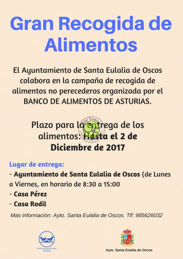 Campaña de Recogida de Alimentos 2017 en Santalla
