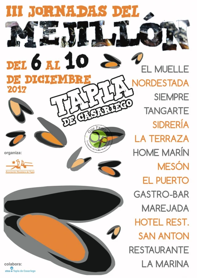 III Jornadas Gastronómicas del Mejillón 2017 en Tapia de Casariego