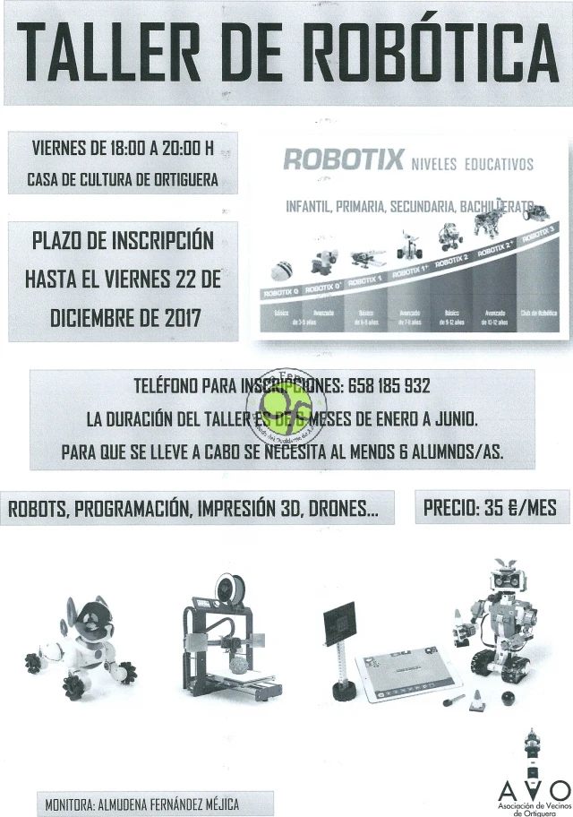Taller de robótica en Ortiguera
