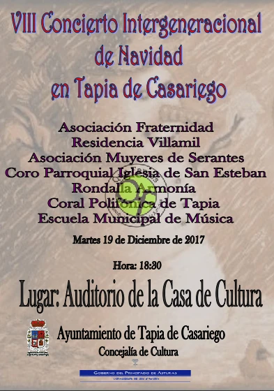 VIII Concierto Intergeneracional de Navidad 2017 en Tapia de Casariego