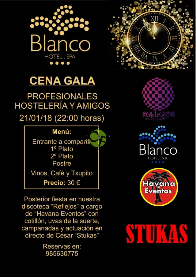 Cena-gala para profesionales y amigos de la hostelería en Hotel Blanco Spa 2018