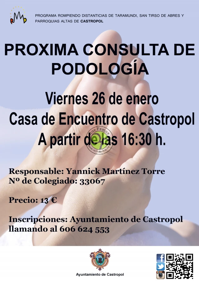 Servicio de podología en Castropol