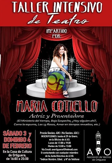 Taller intensivo de teatro con María Cotiello en Ortiguera
