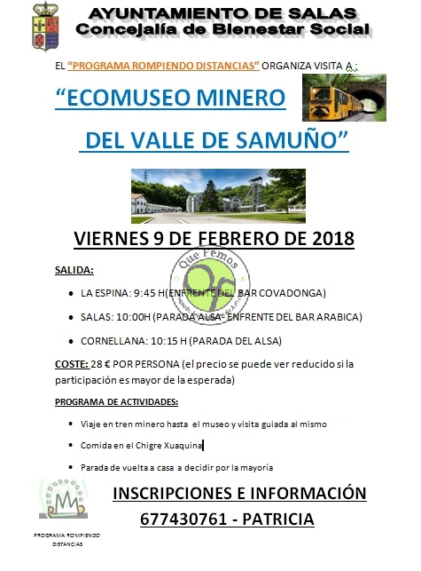Salas visitará el Ecomuseo Minero del Valle de Samuño