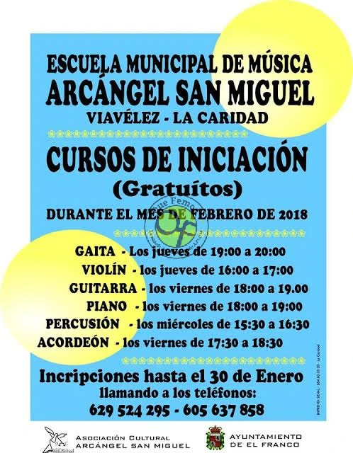 Cursos de iniciación de la Escuela Municipal de Música Arcángel San Miguel