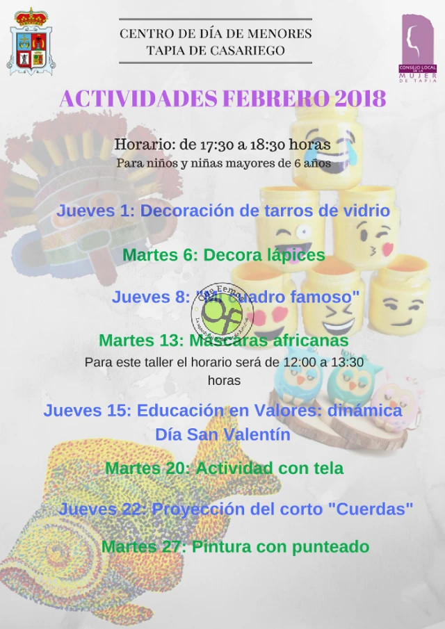 Centro de Día de Menores en Tapia: febrero 2018