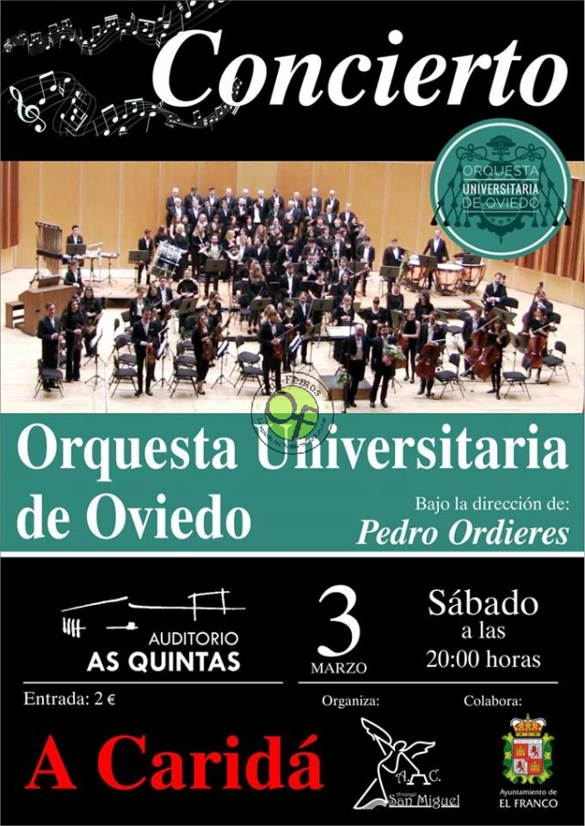 Concierto de la Orquesta Universitaria de Oviedo en A Caridá