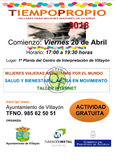 Talleres Tiempo Propio 2018 en Villayòn