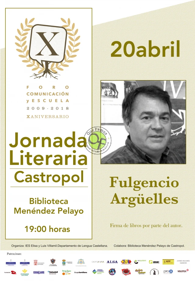 Jornada literaria con Fulgencio Argüelles en Castropol