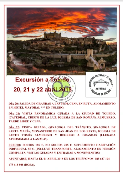 La Asociación Cultural El Carpio organiza un viaje a Toledo