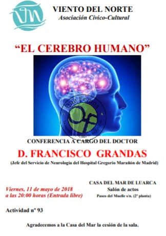 Conferencia de Francisco Grandas en Luarca sobre el cerebro humano