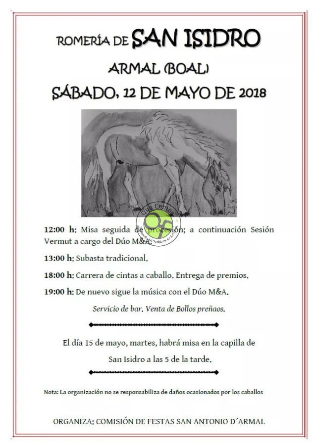 Romería de San Isidro 2018 en Armal (Boal)
