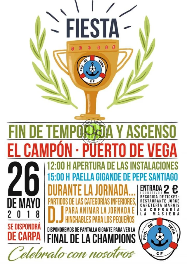 El Puerto de Vega C.F. celebra su ascenso con una gran fiesta