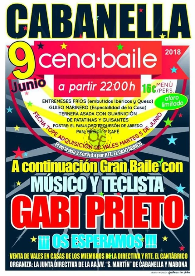 Cena-baile en Cabanella