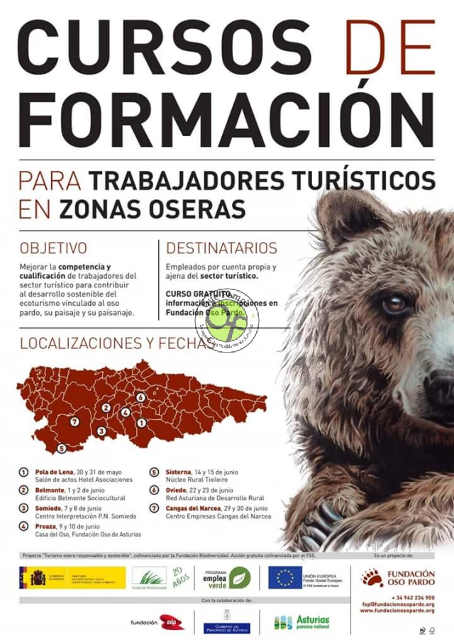 Belmonte de Miranda acogerá Cursos de formación para trabajadores turísticos en zonas oseras