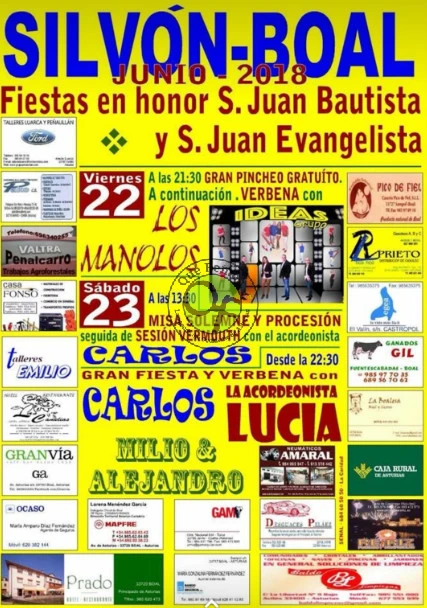 Fiestas de San Juan Bautista y Evangelista 2018 en Silvón