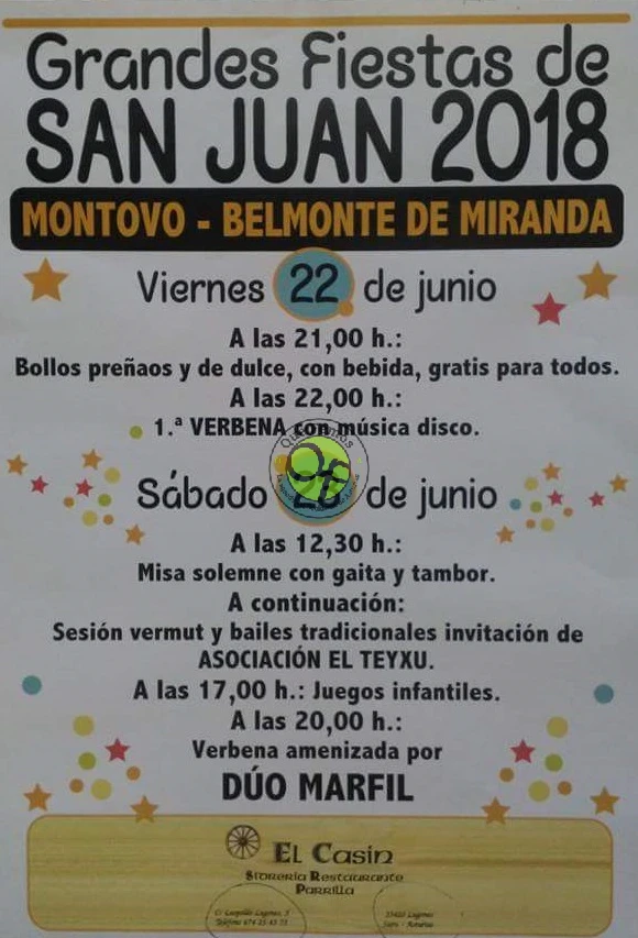 Fiestas de San Juan en Montovo