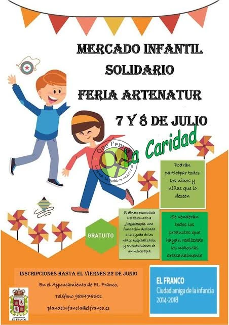 Mercado Infantil Solidario en la Feria Artenatur de La Caridad 2018