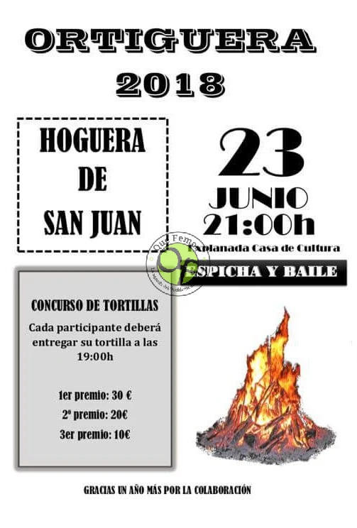 Fogueira de San Juan 2018 en Ortiguera