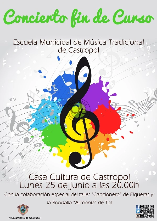 Concierto de fin de curso de la Escuela de Música Tradicional de Castropol