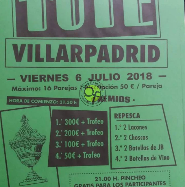 Torneo de Tute 2018 en Villarpadrid