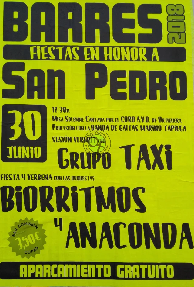 Fiesta de San Pedro en Barres 2018