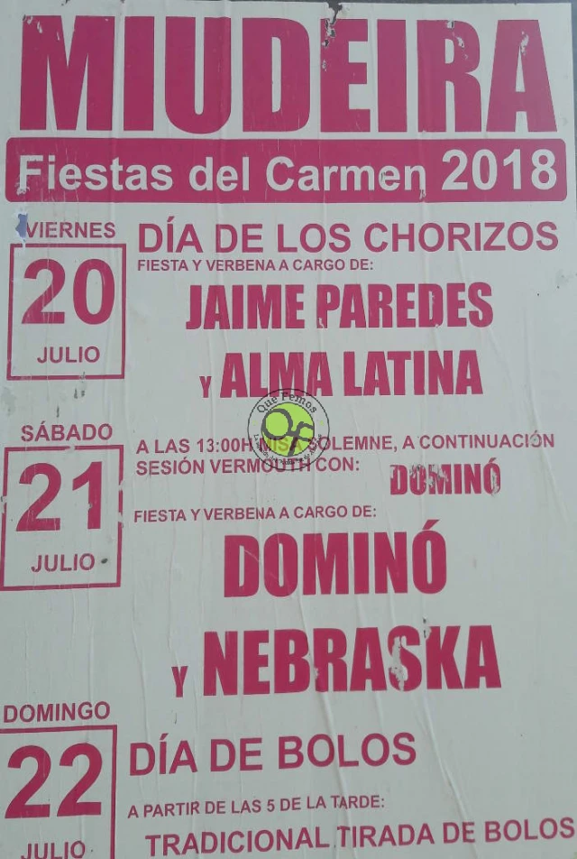 Fiestas del Carmen 2018 en Miudeira