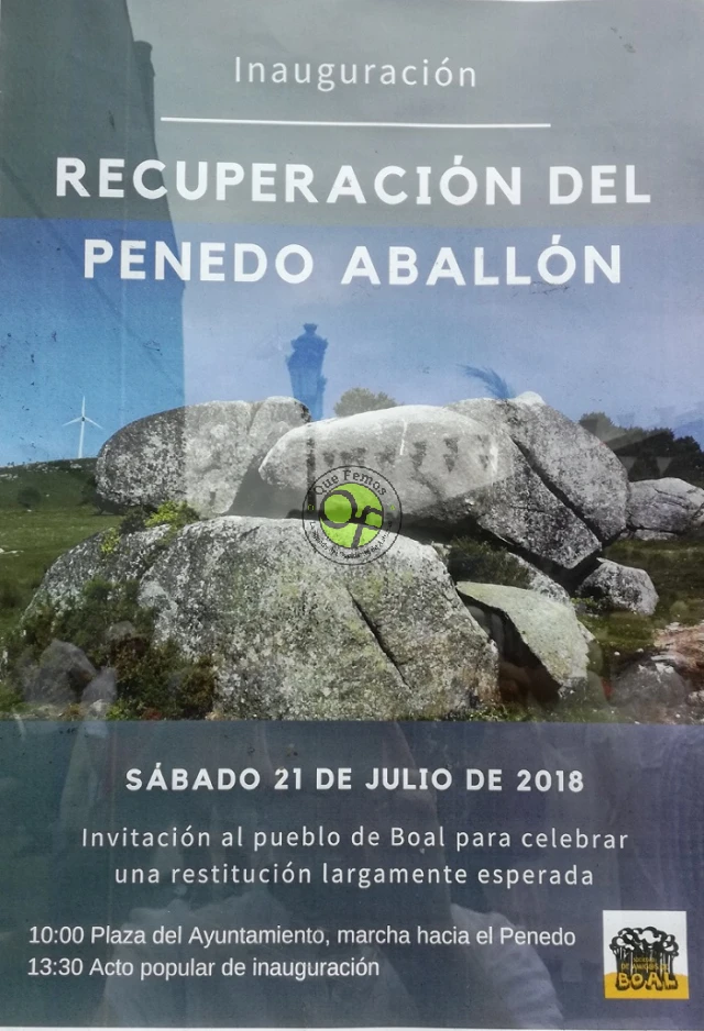 Boal inaugura oficialmente la recuperación del Penedo Aballón