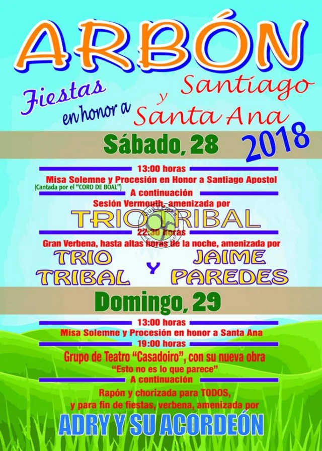 Fiestas de Santiago y Santa Ana 2018 en Arbón