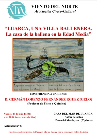 Conferencia sobre la caza de ballenas en Luarca durante el medievo
