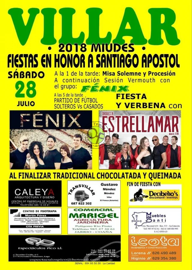 Fiestas de Santiago 2018 en Villar de Miudes