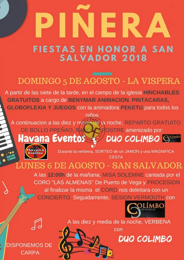 Fiestas de San Salvador 2018 en Piñera