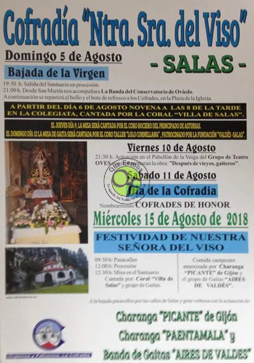 Fiestas en honor a Nuestra Señora del Viso 2018 en Salas