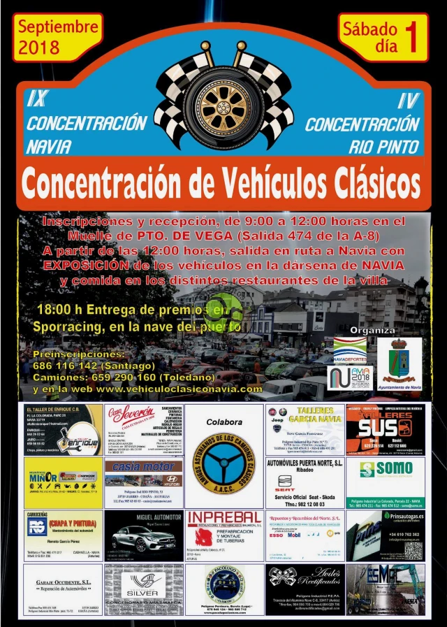 IX Concentración de Vehículos Clásicos de Navia-IV Concentración Río Pinto 2018