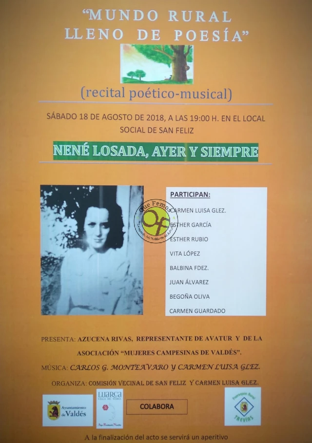 Recital poético-musical en San Feliz