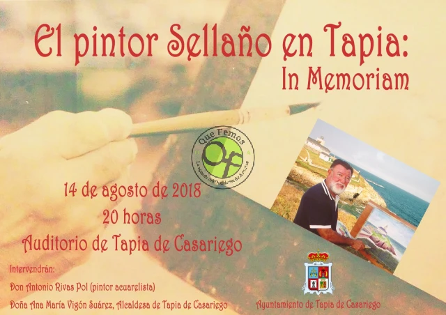 Acto in memoriam en honor al pintor Antonio Sellaño en Tapia