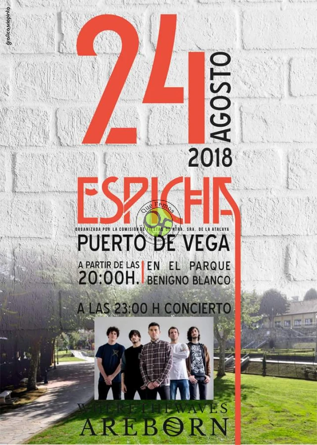 Espicha y concierto en Puerto de Vega: agosto 2018