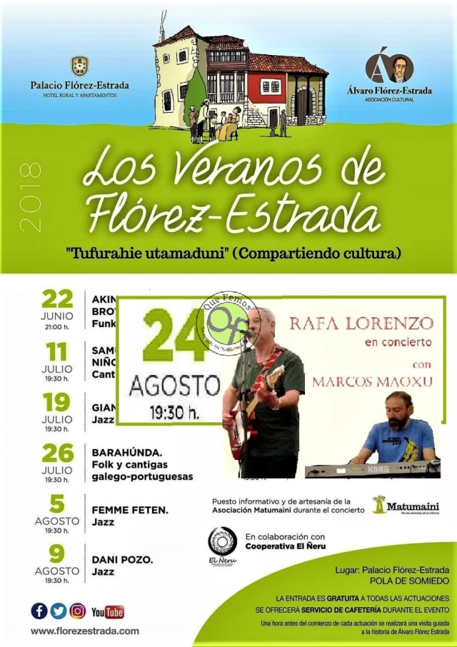 Concierto de Rafa Lorenzo en el Palacio Flórez-Estrada de Pola de Somiedo