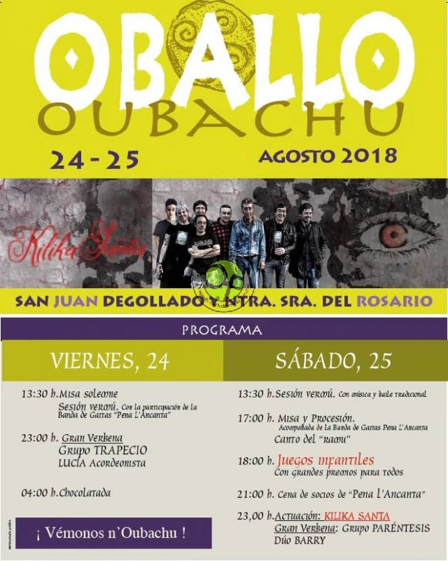 Fiestas de San Juan Degollado y Nuestra Señora del Rosario 2018 en Oballo/Oubachu