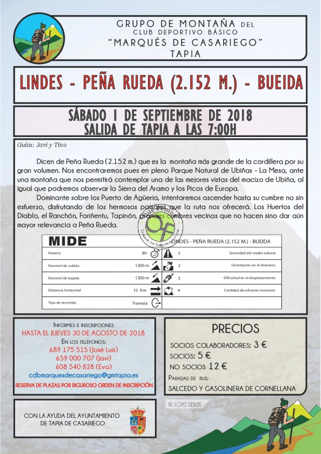 Grupo Marqués de Sargadelos: ruta Lindes-Peña Rueda