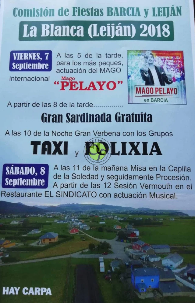 Fiestas de La Blanca 2018 en Leiján (Barcia)