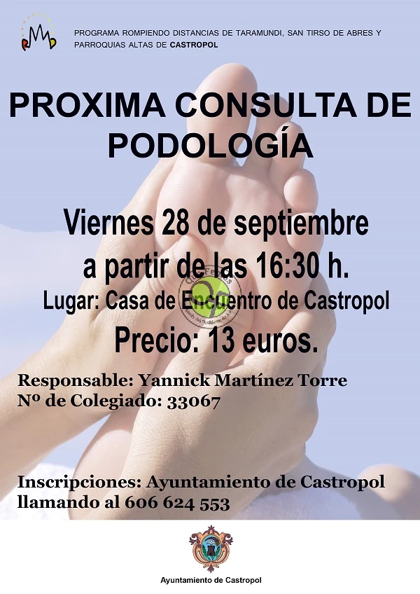 Servicio de Podología en Castropol