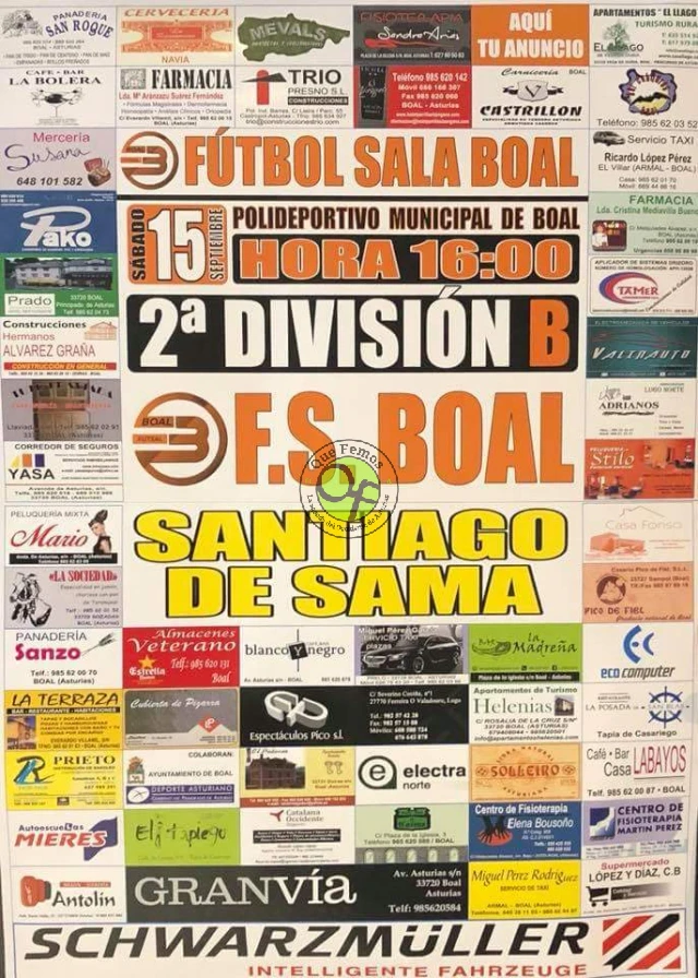 El Fútbol Sala Boal se enfrenta en casa al Santiago de Sama