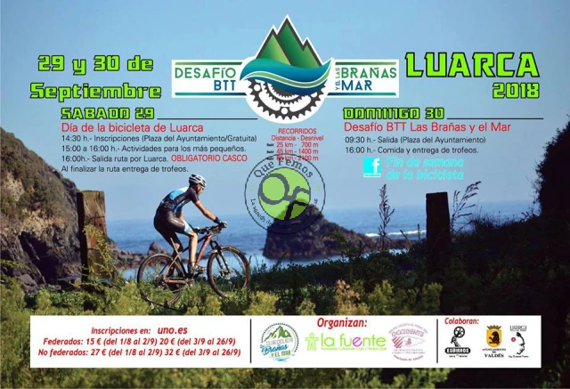 Luarca va sobre ruedas con la celebración del Día de la Bicicleta y el Desafío BTT las Brañas y el Mar
