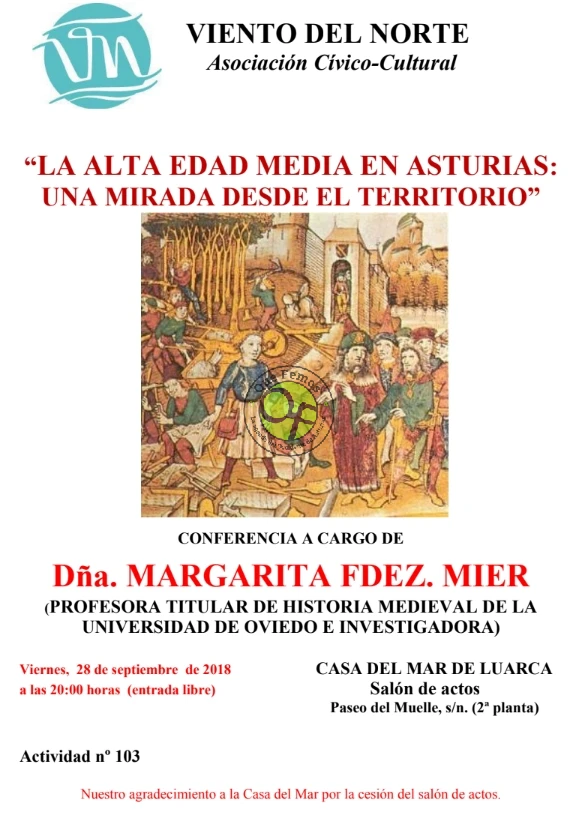 Luarca acoge una conferencia sobre la Alta Edad Media en Asturias