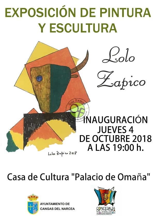 La Casa de Cultura de Cangas acoge una exposición de Lolo Zapico