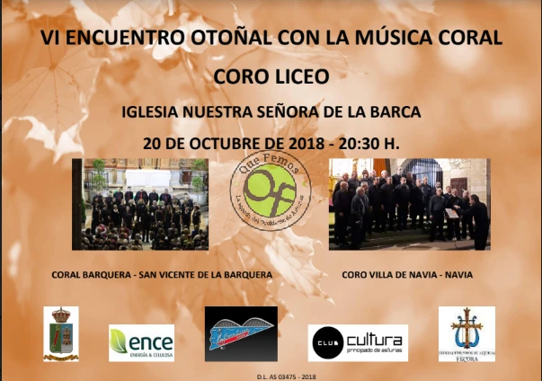 VI Encuentro Otoñal con la Música Coral 2018 en Navia