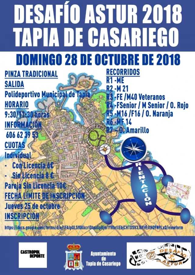 Desafío Astur 2018 de Orientación en Tapia