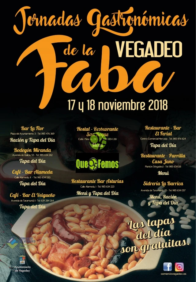 IV Jornadas Gastronómicas de la Faba 2018 en Vegadeo