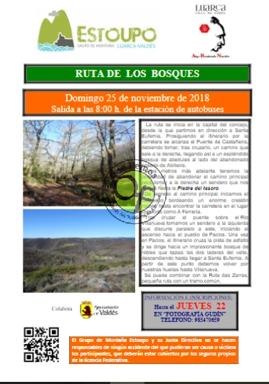 Grupo de Montaña Estoupo de Luarca: Ruta de los bosques